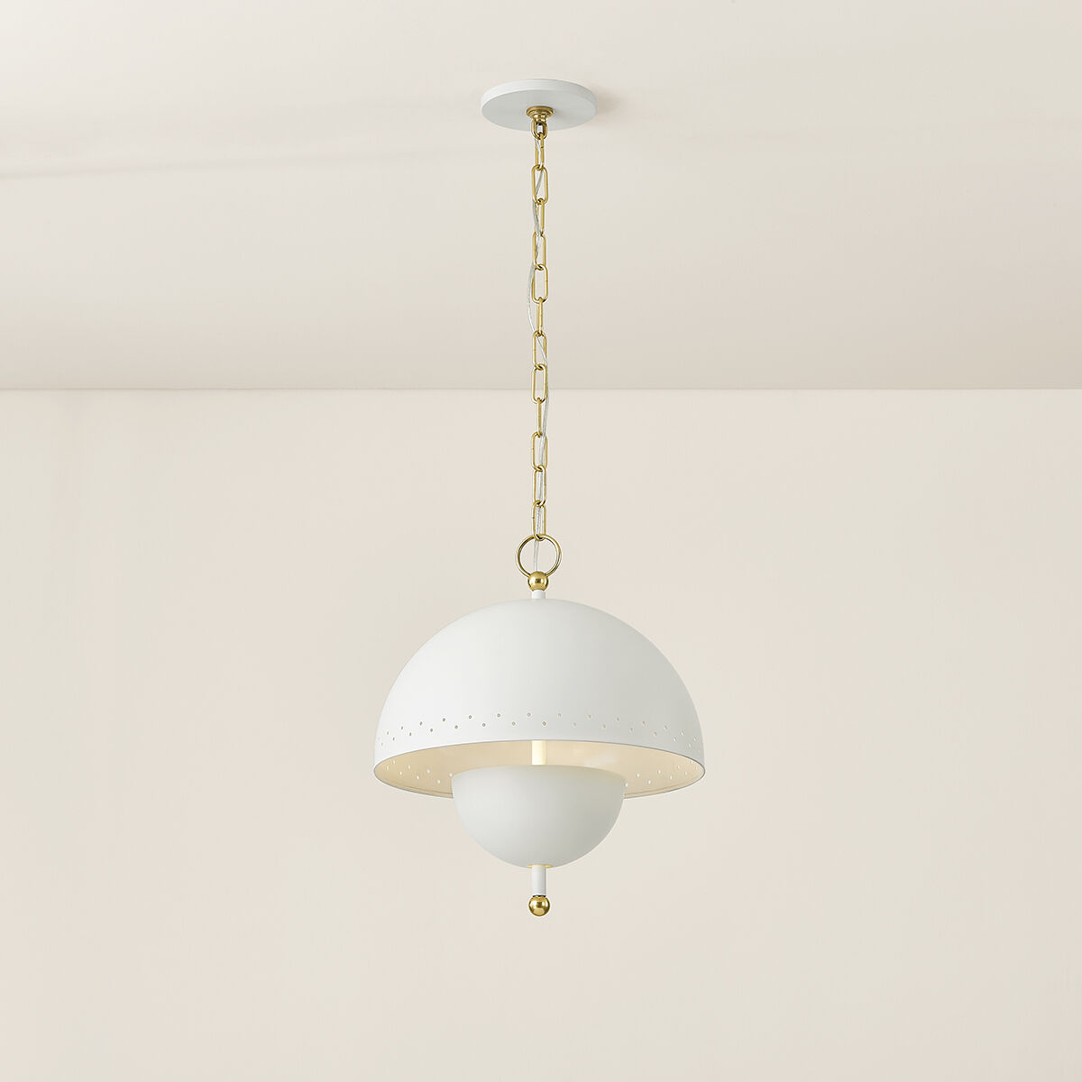 Jojo 2 Light 15 inch Aged Brass/Soft White Pendant Ceiling Light
