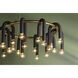 Whit 20 Light 28.75 inch Aged Brass/Black Chandelier Ceiling Light in Aged Brass and Black