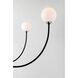 Coco LED 40 inch Polished Nickel and Black Chandelier Ceiling Light