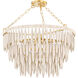 Tiffany 4 Light 24 inch Aged Brass Chandelier Ceiling Light