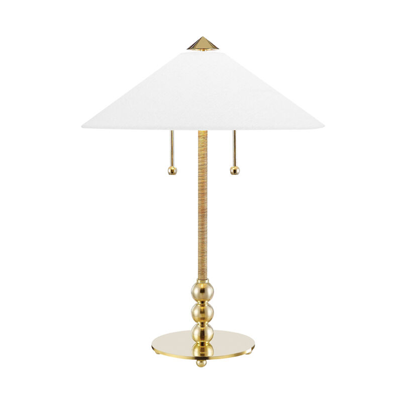 Flare 24 inch 60.00 watt Aged Brass Table Lamp Portable Light