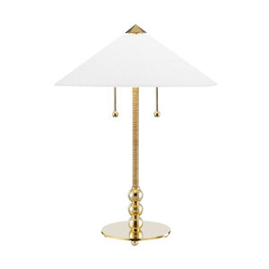 Flare 24 inch 60.00 watt Aged Brass Table Lamp Portable Light