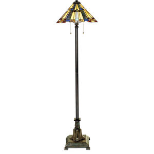 Inglenook 62 inch 75 watt Valiant Bronze Floor Lamp Portable Light, Naturals