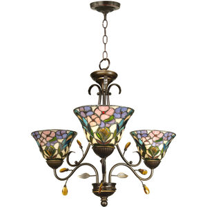Evelyn 3 Light 24 inch Antique Golden Bronze Pendant Ceiling Light