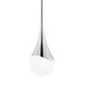 Ariana 1 Light 8 inch Polished Nickel Pendant Ceiling Light
