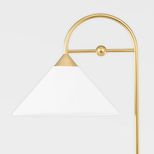 Sang 65 inch 60.00 watt Aged Brass Floor Lamp Portable Light