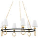 Haverford 6 Light 36.5 inch Aged Brass and Textured Black Chandelier Ceiling Light