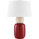 Batya 24 inch 15.00 watt Aged Brass/Ceramic Bordeaux Blush Table Lamp Portable Light