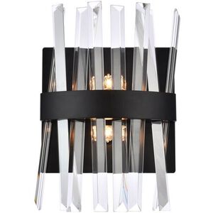 Serephina 2 Light 8 inch Black Bath Sconce Wall Light