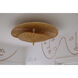 Marigold 3 Light 23.75 inch Aged Brass Semi Flush Ceiling Light