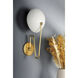 Hattie 1 Light 8 inch Aged Brass/Textured White Combo Wall Sconce Wall Light