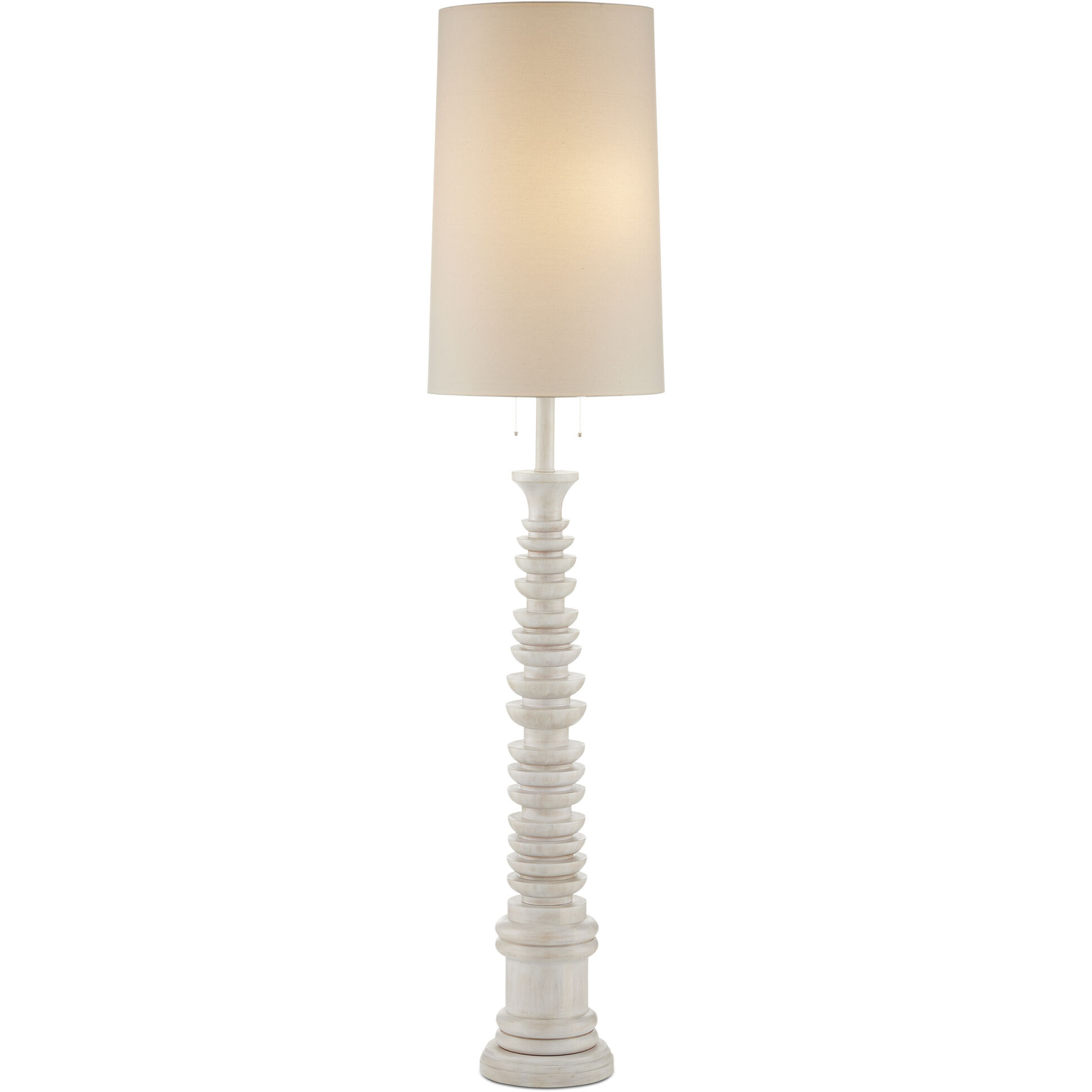 Malayan 80 inch 75 watt Whitewash Floor Lamp Portable Light