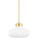 Eliana 1 Light 14.25 inch Aged Brass Pendant Ceiling Light