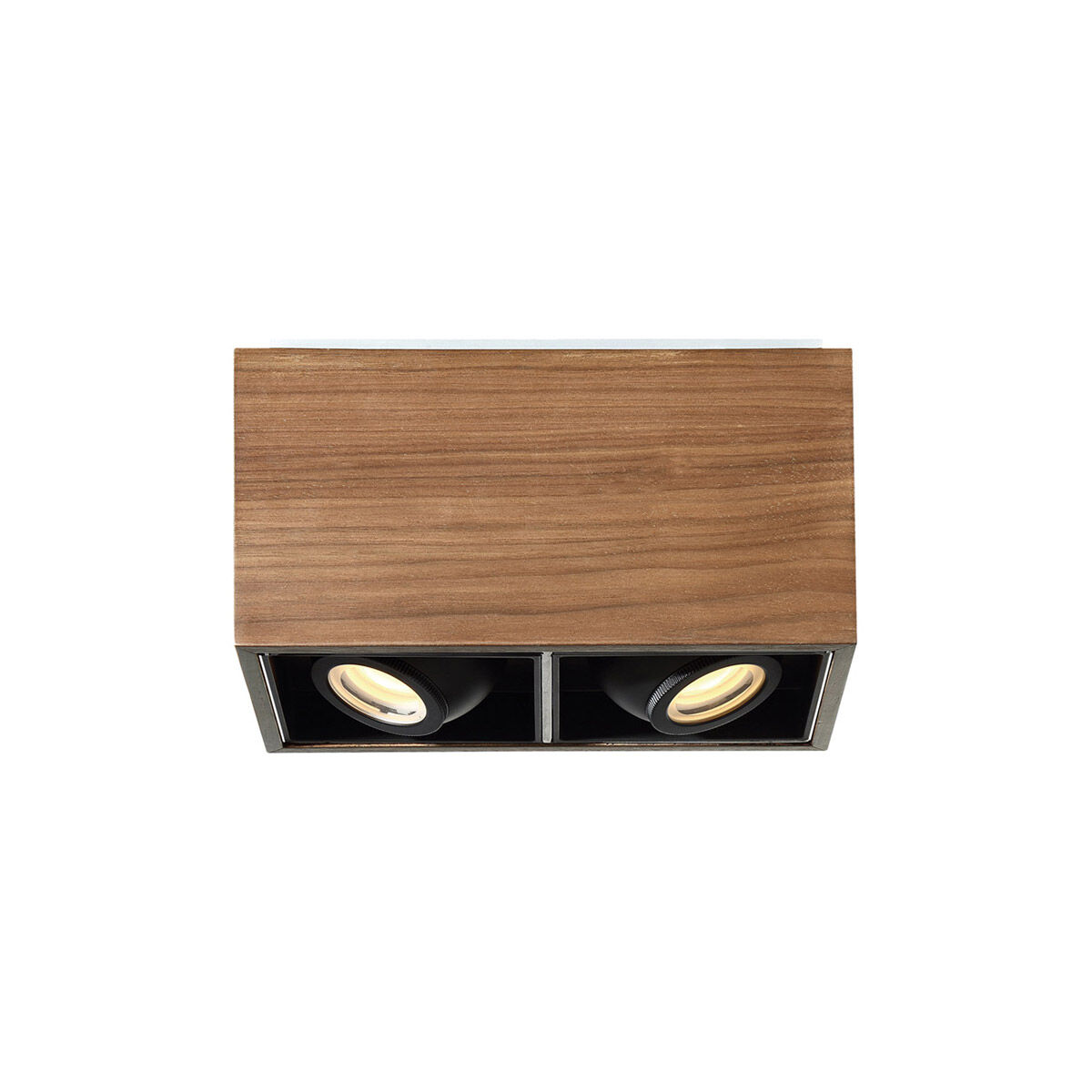 Box LED 6 inch Dark Walnut Flush Mount Ceiling Light