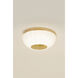 Anne 2 Light 15 inch Aged Brass Flush Mount Ceiling Light