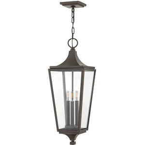 Jaymes 3 Light 9.25 inch Oil Rubbed Bronze Outdoor Hanging Lantern