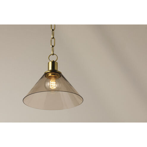 Anniebee 1 Light 10.5 inch Aged Brass Pendant Ceiling Light