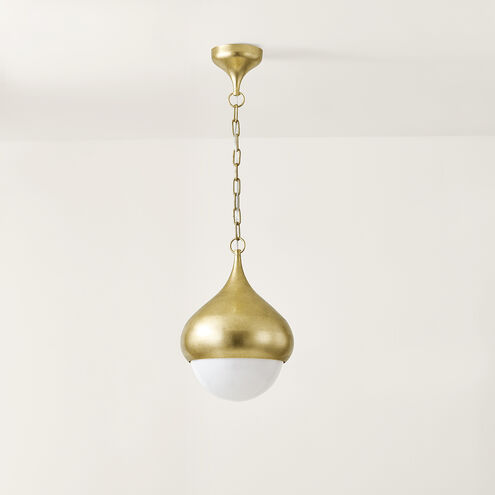 Luciel 1 Light 11.75 inch Vintage Gold Leaf Pendant Ceiling Light