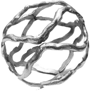 Wave Sphere Silver Accent Decor