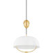 Liliana 1 Light 18 inch Aged Brass and Soft White Pendant Ceiling Light
