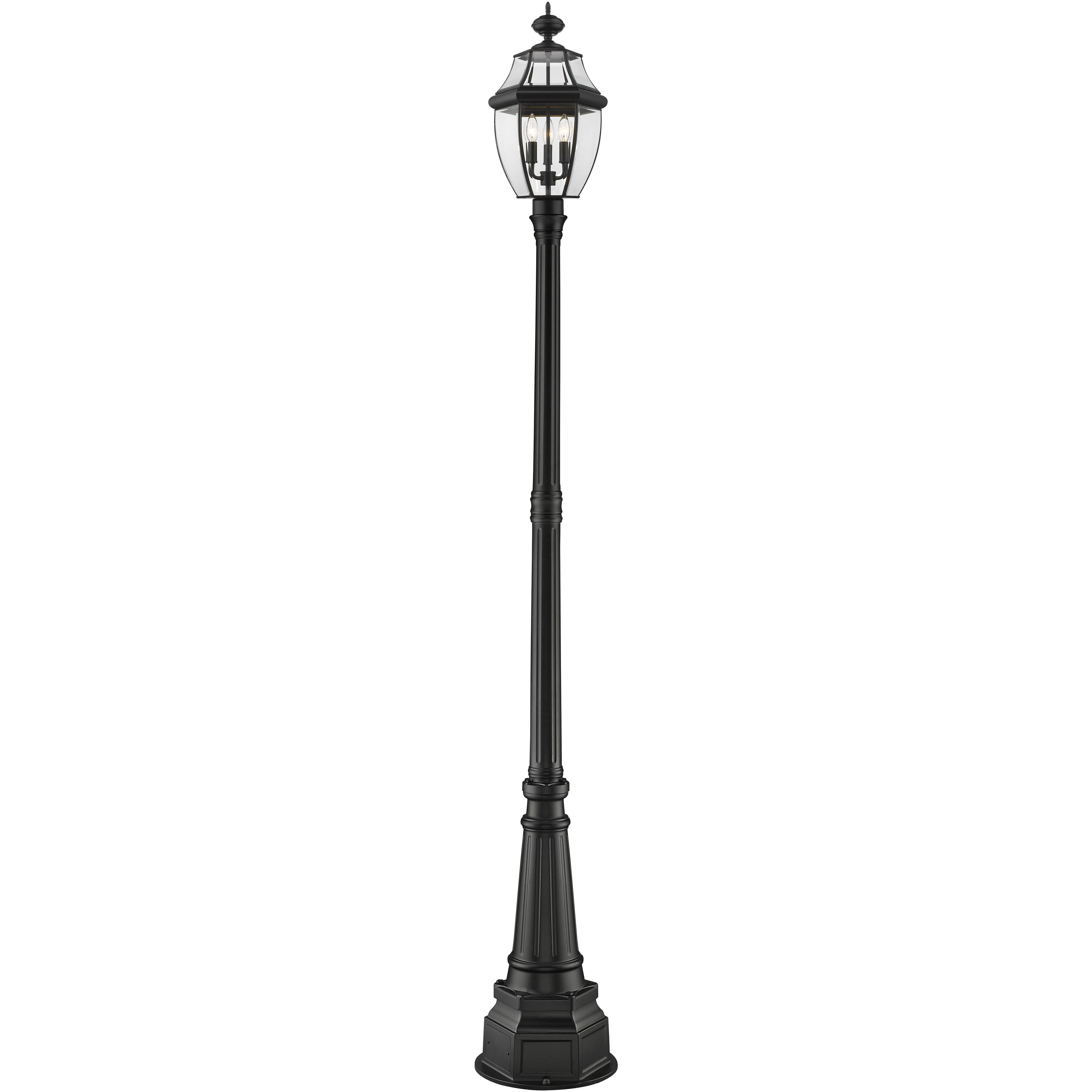 Westover 3 Light 102.25 inch Black Outdoor Post Mounted Fixture