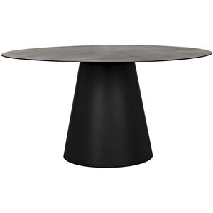 Vesuvius 59 X 59 inch Matte Black Dining Table