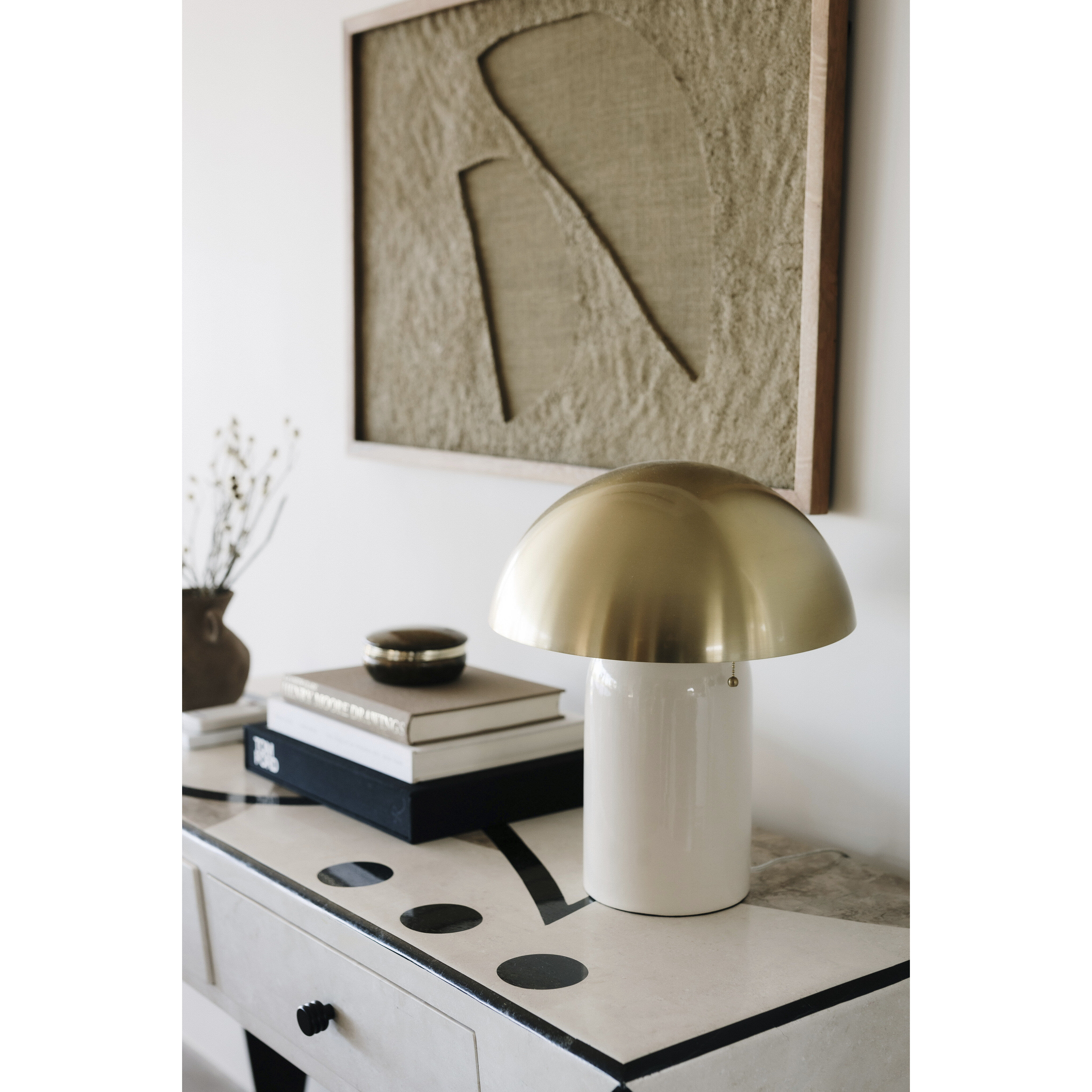 Gaia 16.5 inch 60 watt Aged Brass Table Lamp Portable Light