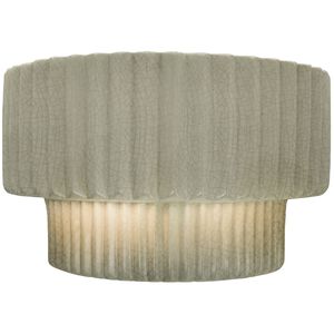Ambiance LED 10 inch Celadon Green Crackle Wall Sconce Wall Light