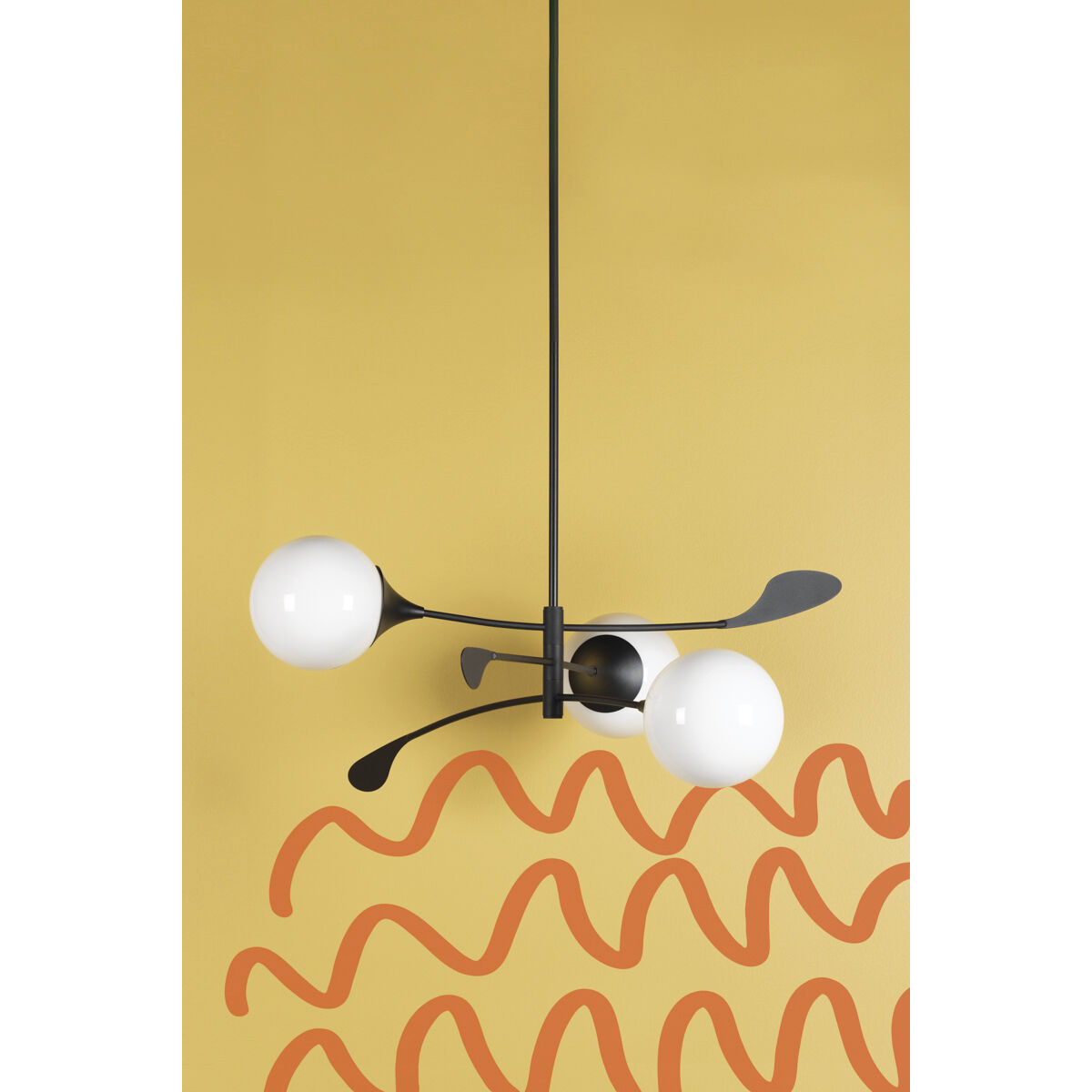 Victoria 3 Light 42 inch Textured Black Chandelier Ceiling Light