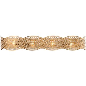 Anastasia 4 Light 36 inch Lacquered Gold Vanity Wall Light