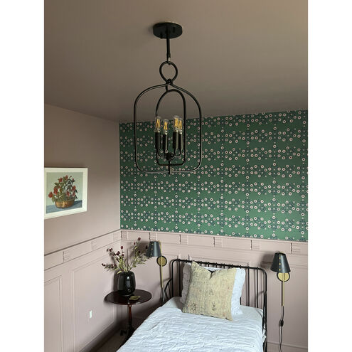 Mallory 4 Light 12 inch Aged Iron Pendant Ceiling Light, Small