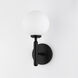 Mina LED 5 inch Glossy Black Wall Sconce Wall Light