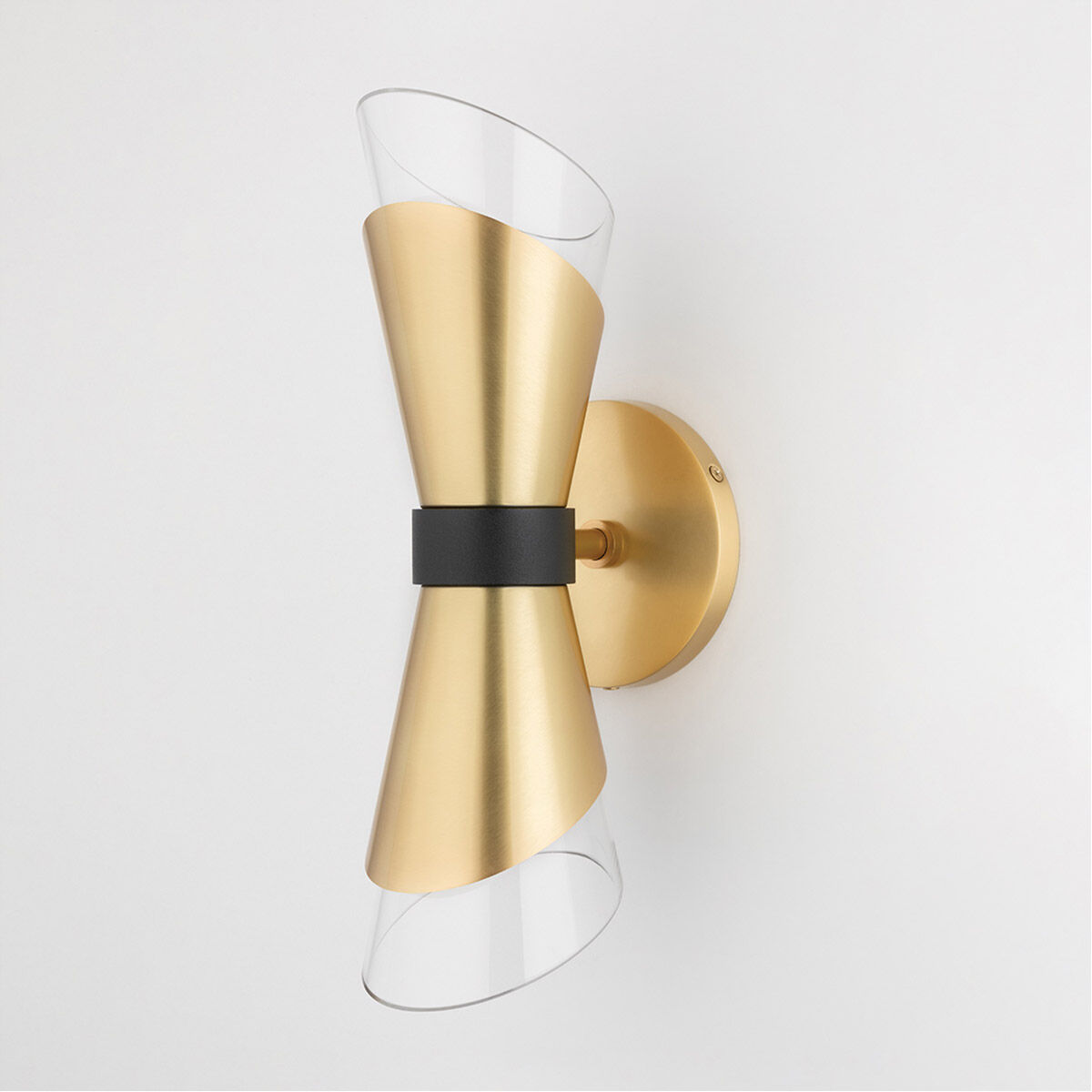 Angie LED 4.75 inch Aged Brass Wall Sconce Wall Light in Aged Brass and Black