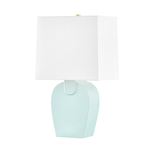 Becki 17 inch 60.00 watt Ceramic Robins Egg Blue Table Lamp Portable Light