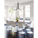 Coco LED 40 inch Polished Nickel and Black Chandelier Ceiling Light