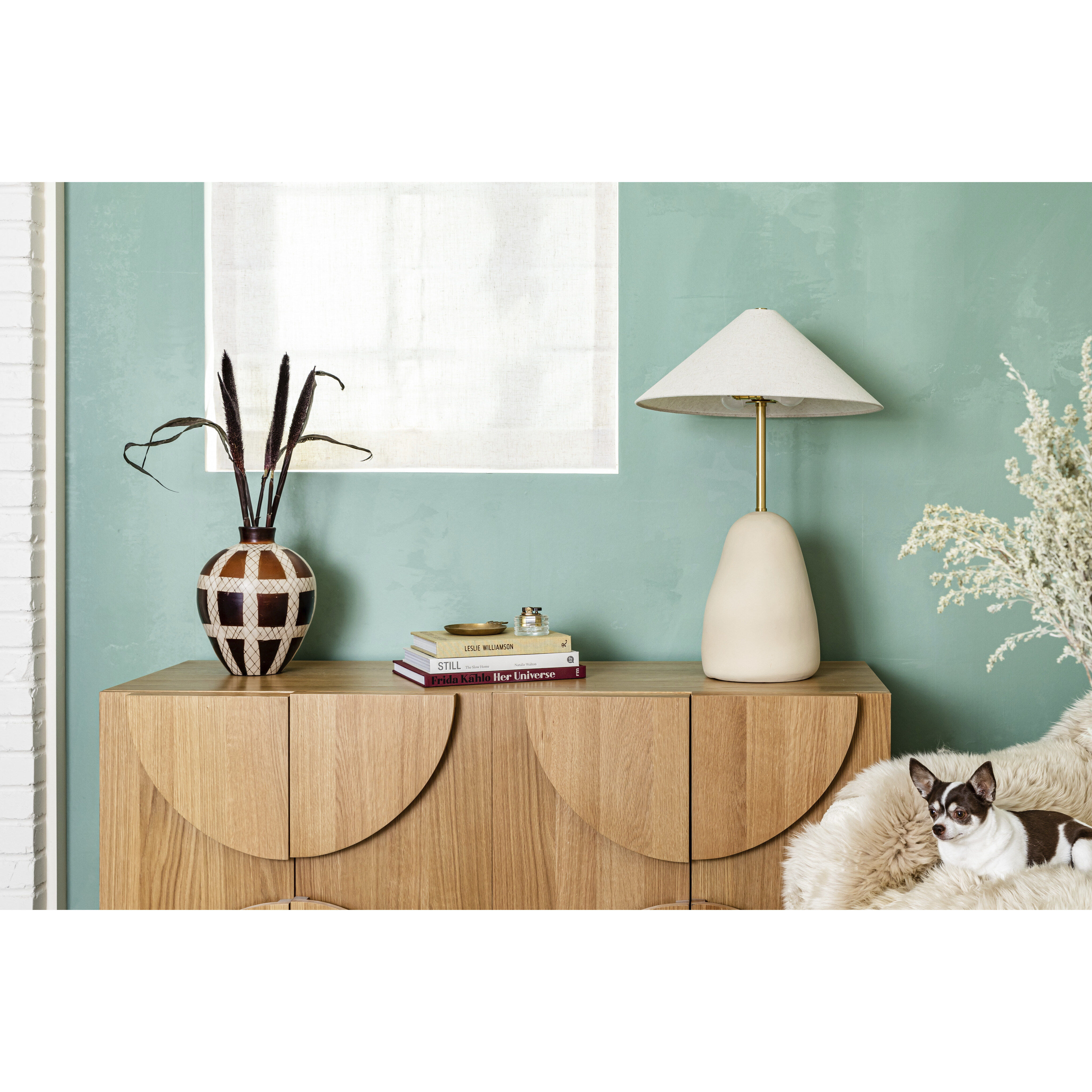 Maia 25 inch 60.00 watt Aged Brass/Ceramic Textured Beige Table Lamp Portable Light