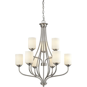 Cardinal 9 Light 30 inch Brushed Nickel Chandelier Ceiling Light