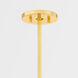 Tinsley 1 Light 12 inch Aged Brass/Ceramic Gloss Cream Pendant Ceiling Light