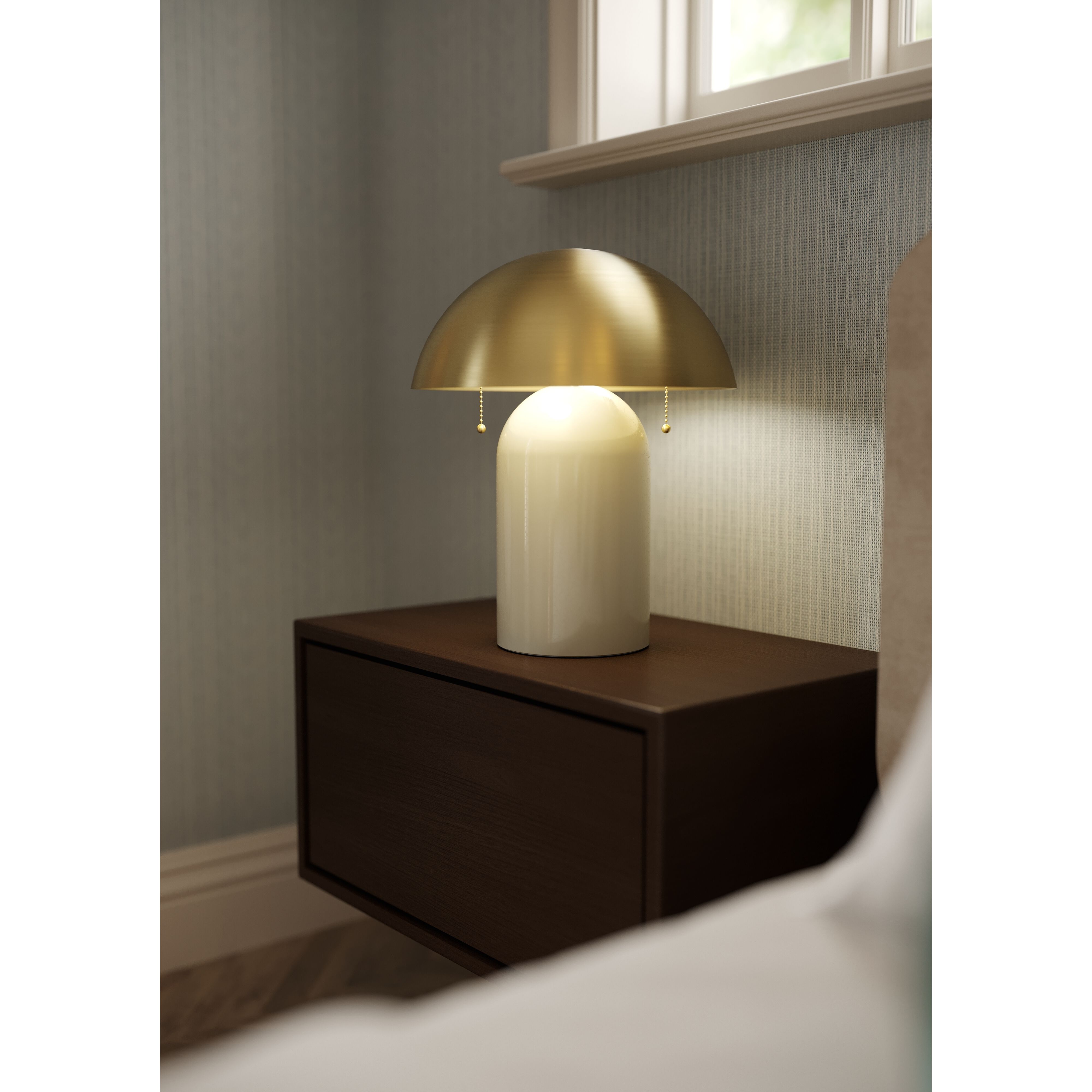 Gaia 16.5 inch 60 watt Aged Brass Table Lamp Portable Light