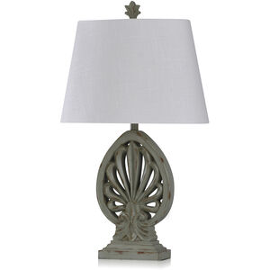 Malik 33 inch 100.00 watt Distressed Green/Brown Table Lamp Portable Light