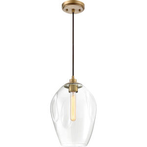 Quoizel Nostalgia 1 Light 10 inch Weathered Brass Mini Pendant Ceiling Light NGA1510WS - Open Box