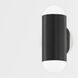 Kira 2 Light Polished Nickel/Soft Black Wall Sconce Wall Light
