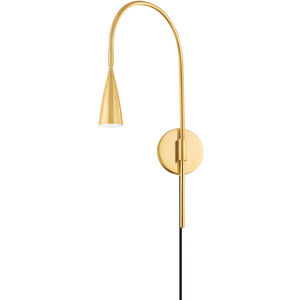Jenica 1 Light 4.75 inch Aged Brass Plug-in Sconce Wall Light