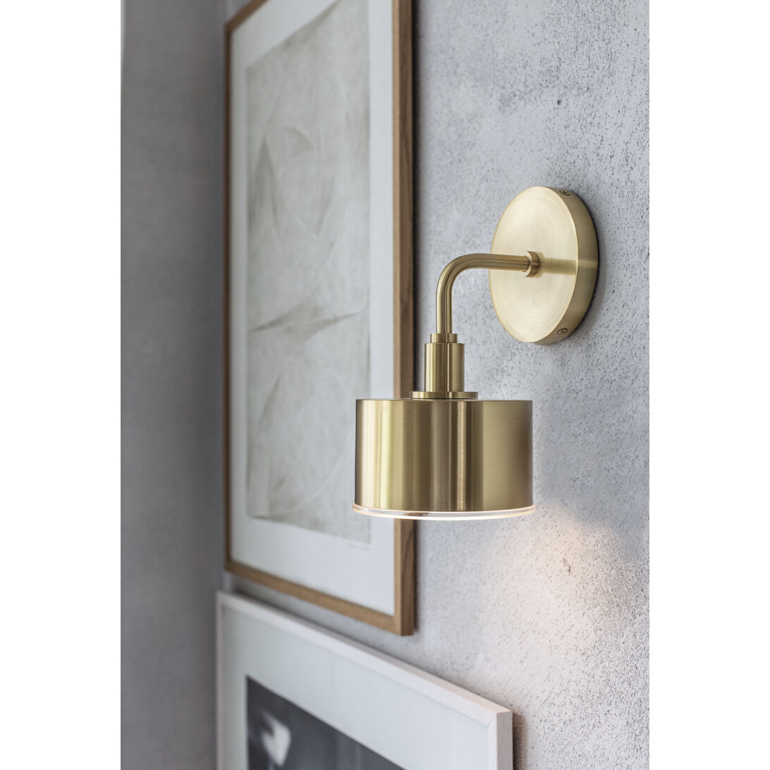Nora LED 5 inch Aged Brass Wall Sconce Wall Light