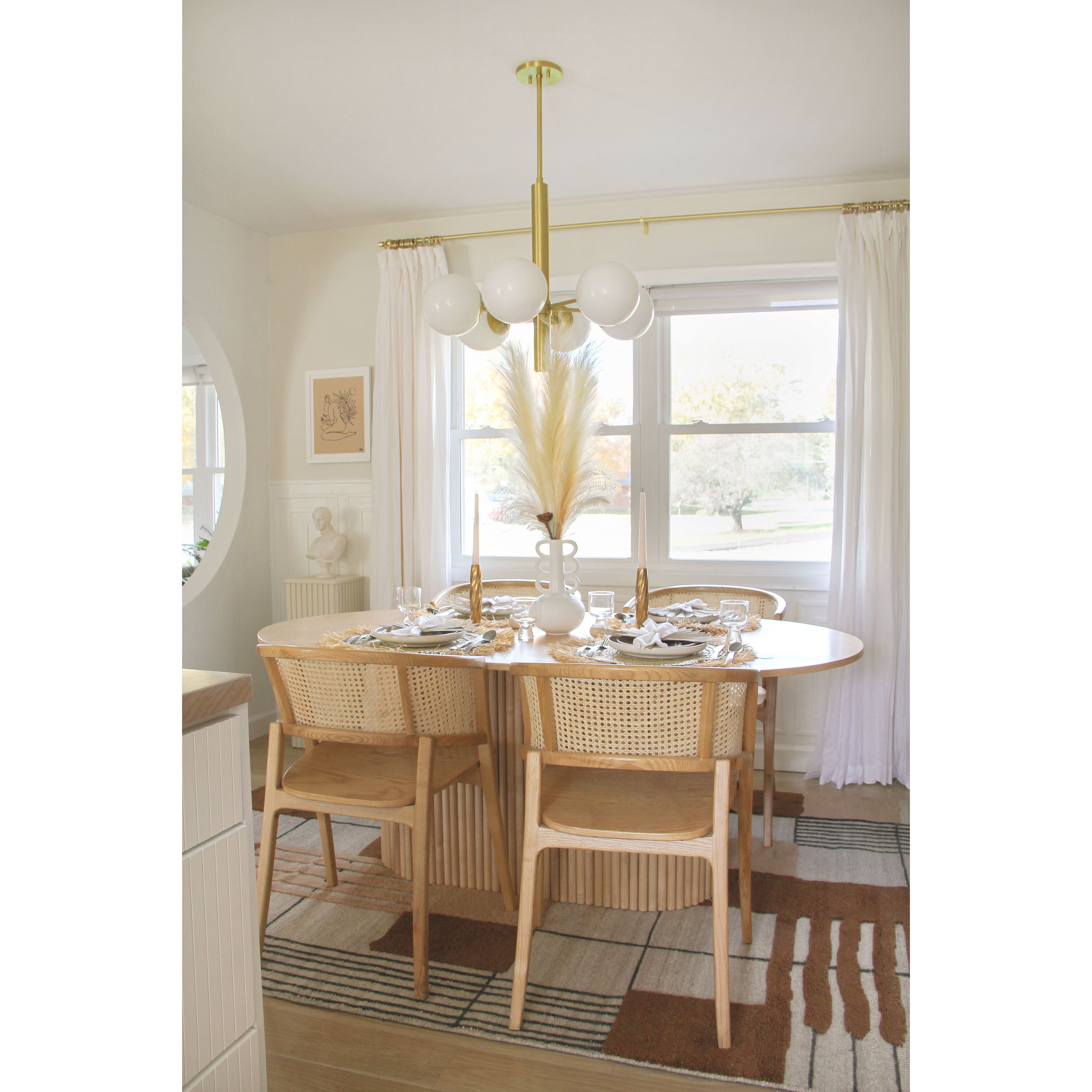 Stella 6 Light 28 inch Aged Brass Chandelier Ceiling Light