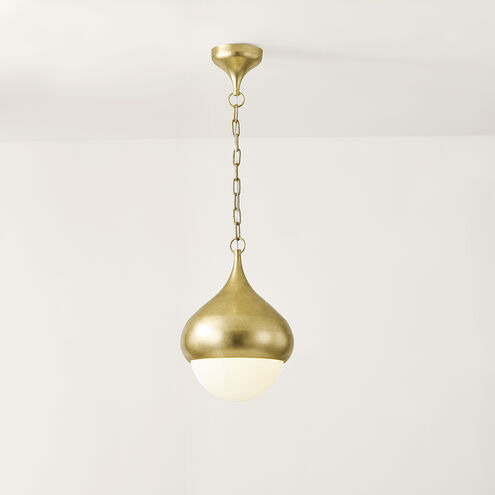 Luciel 1 Light 11.75 inch Vintage Gold Leaf Pendant Ceiling Light