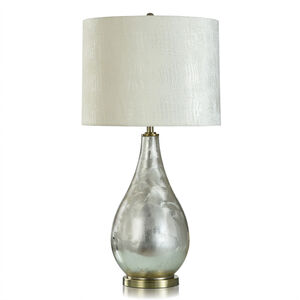 Enchanting 37 inch 150.00 watt Silver/Brushed Brass/Off-White/Shiny Table Lamp Portable Light