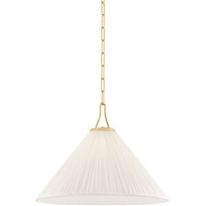 Merida 1 Light 22 inch Aged Brass Pendant Ceiling Light