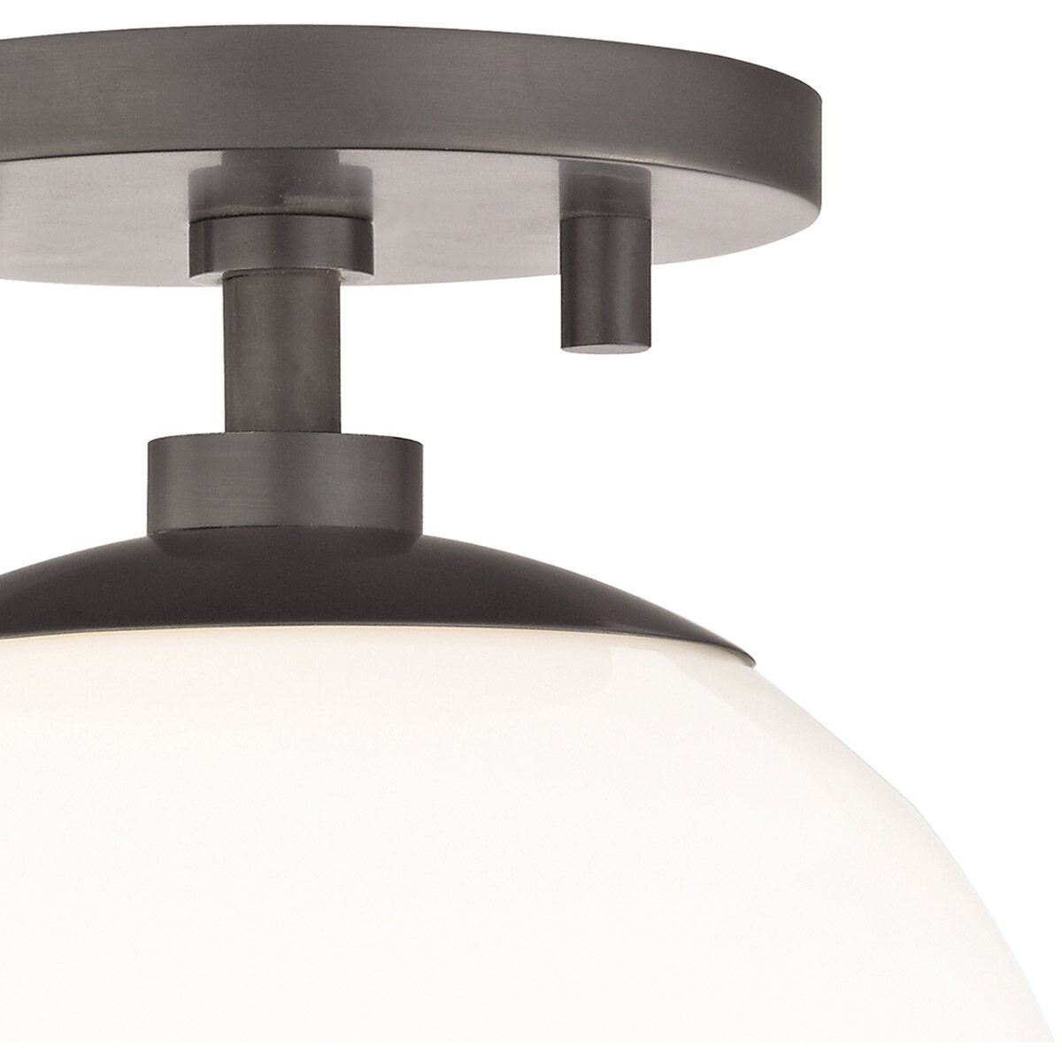 Stella 1 Light 7 inch Old Bronze Semi Flush Ceiling Light 