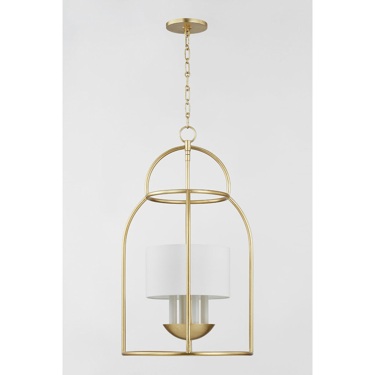 Delia 4 Light 17 inch Vintage Gold Leaf Hanging Lantern Ceiling Light